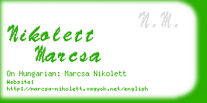 nikolett marcsa business card